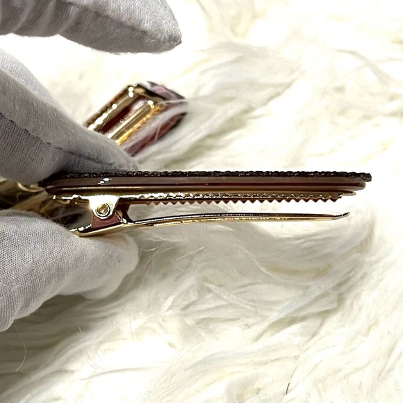 Louis Vuitton Hair Clips -Upcycled Luxury from Authentic Vintage Handbag Canvas - Picture 5 of 11